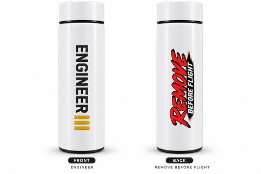 Engineer × Remove Before Flight Temperature Sipper – Premium Stainless Steel Water Bottle | 500ML