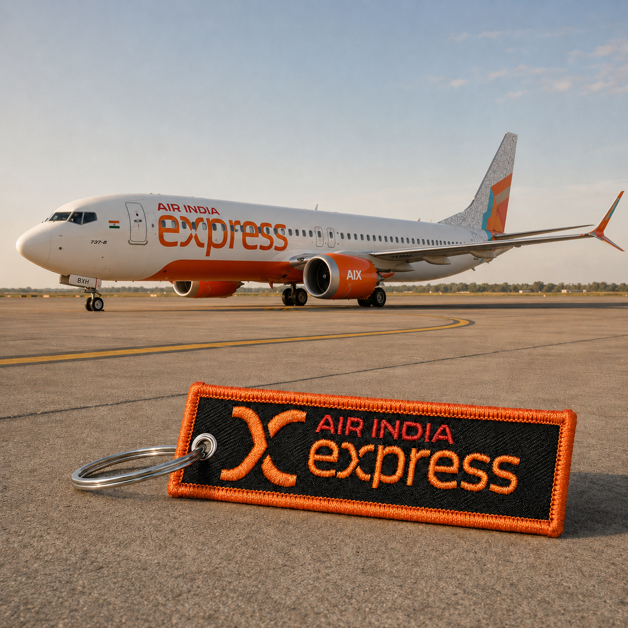 Air India Express Premium Imported Embroidery Bagtag – Keychain