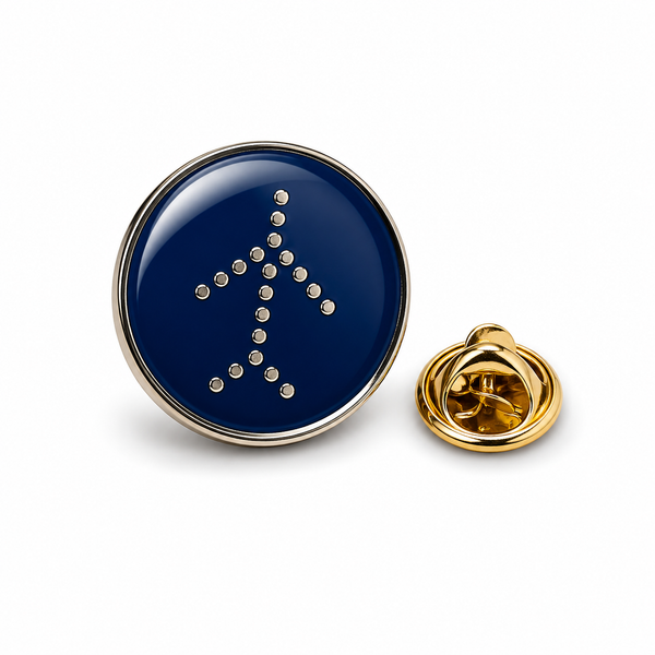 IndiGo Circular Lapel Pin – Premium Aviation Collectible