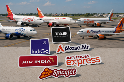TAS Mini (5) Indian Airline Vinyl Sticker Pack