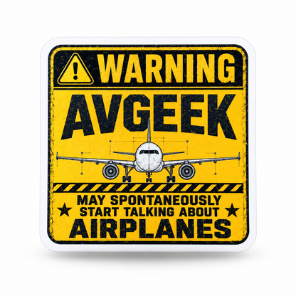 Avgeek (Retro) Vinyl Sticker
