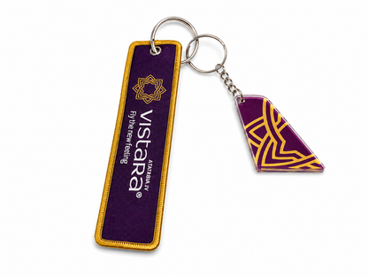 Vistara Premium Imported Bagtag + Acrylic Tail Keychain