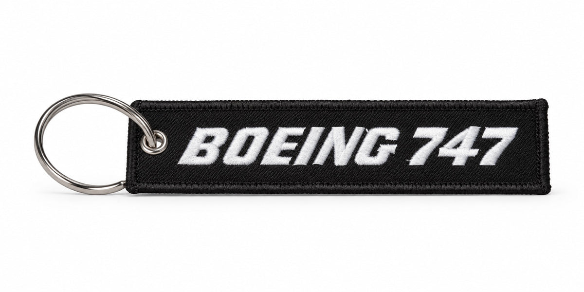 Boeing 747 Embroidery Keychain–Bagtag – Premium Quality