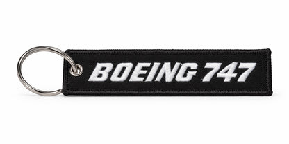 Boeing 747 Embroidery Keychain–Bagtag – Premium Quality