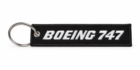 Boeing 747 Embroidery Keychain–Bagtag – Premium Quality