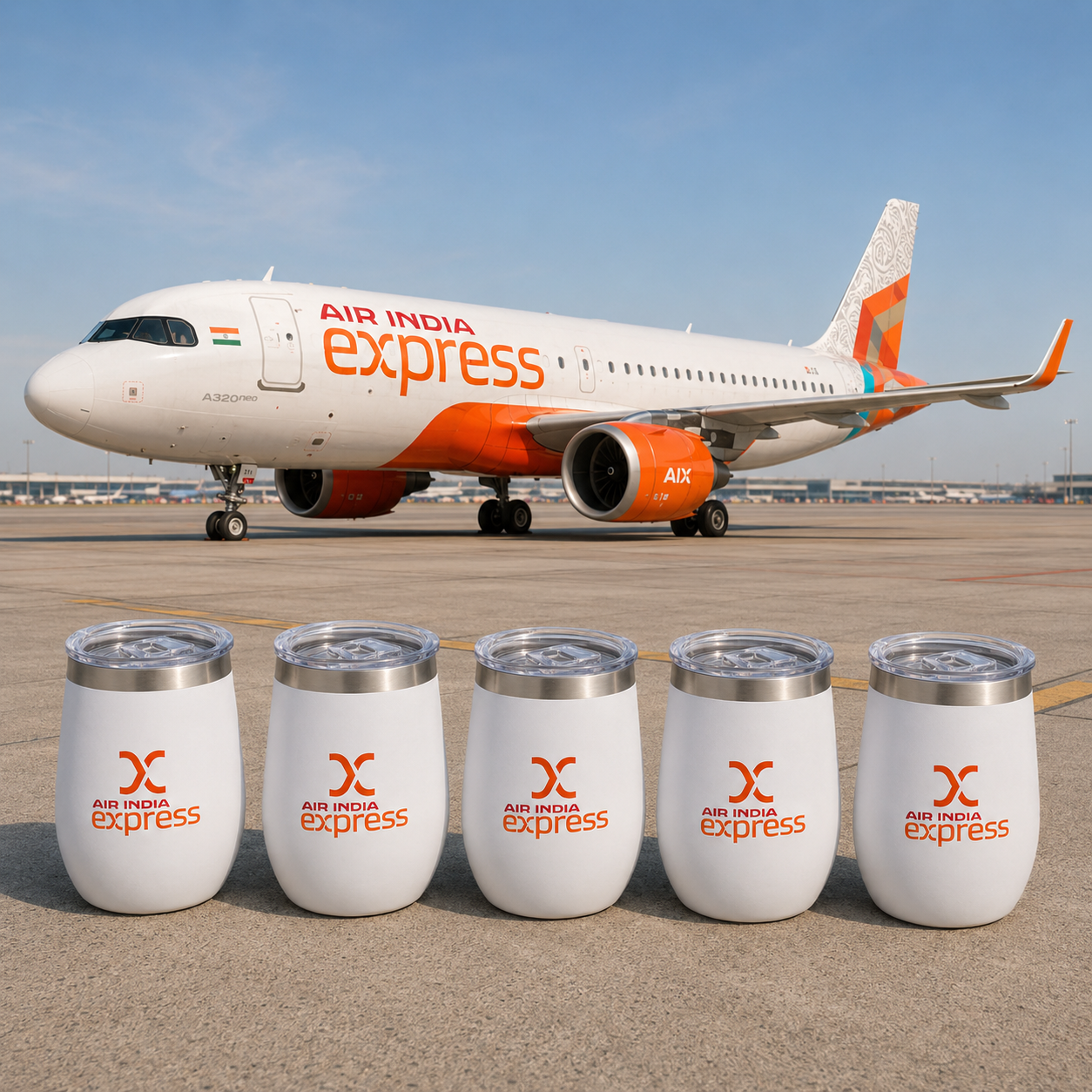 Air India Express Stainless Steel Insulated Coffee Tumbler – 250ML