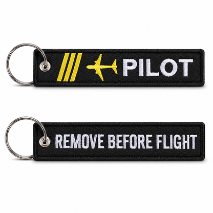 Pilot ✈️ / Remove Before Flight – Premium Imported Bagtag-Keychain